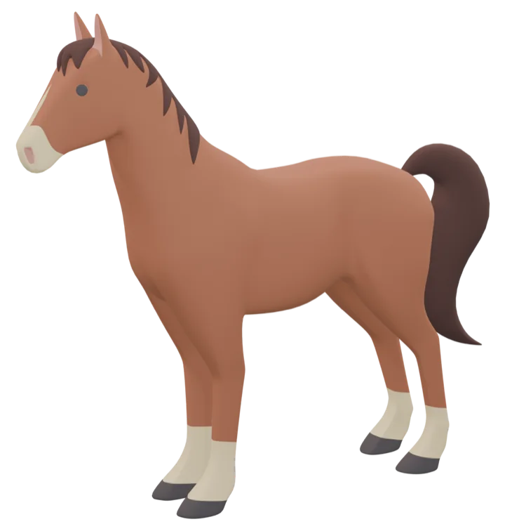 Das Ponylingo-Pony, glücklich und gepflegt